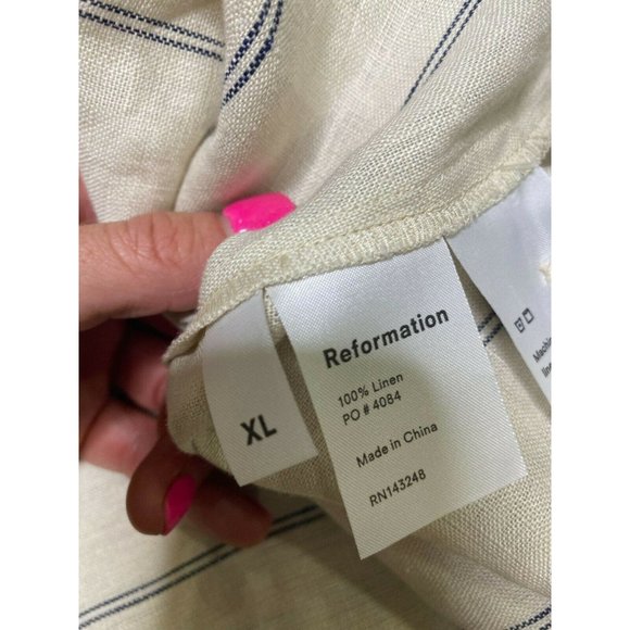 Reformation Cayman 100% Linen Mini Dress XL - Picture 11 of 12